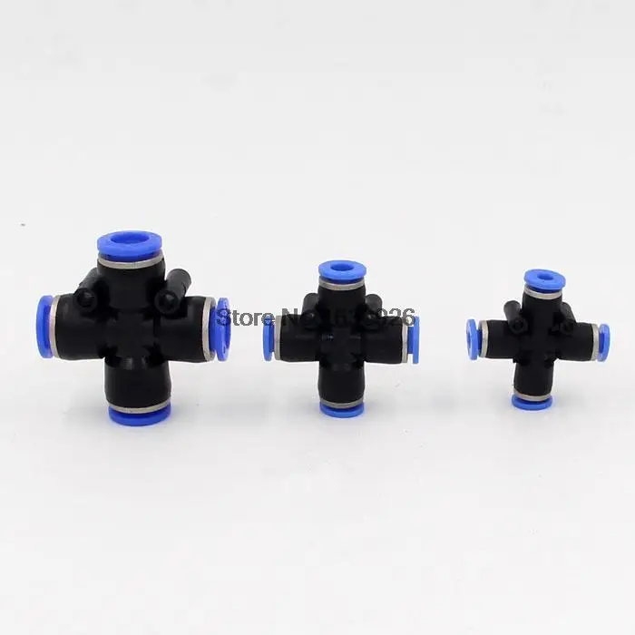 

Free Shipping 10Pcs PZA4 4mm PZA Union Cross Pneumatic Parts Push in Fittings
