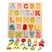 20x набор деревянных Алфавит цифры обучения головоломка для Для детей игрушки для малышей