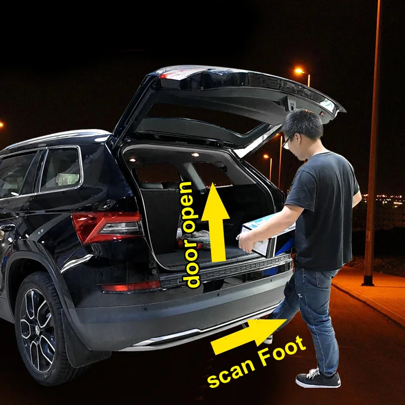Для SKODA KODIAQ(с электрической функцией хвостовой двери) Электронный Датчик задний для двери багажника использовать ноги открыть электрические задние ворота