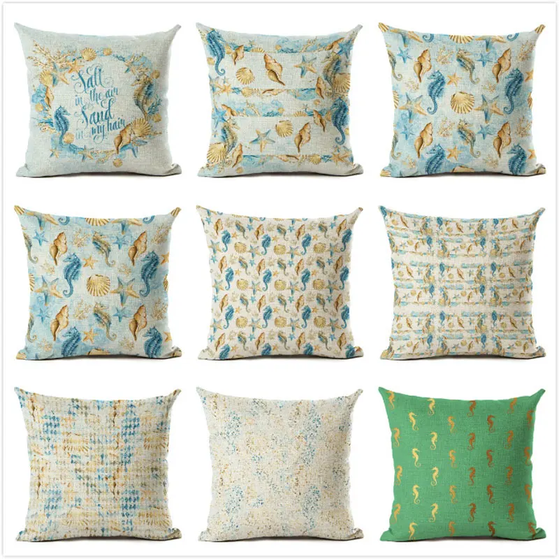 

Cushion Cover Animal Frida Pillowcase Shell Cushion Cover 45x45cm Durable Seahorse Washable Sofa Pillowcasee Home Decor Cushion