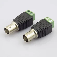 100pcs BNC Female Connectors to Coax Cat5 Video Plug Adapter BNC Plug UTP Video Balun Connector for CCTV Camera
