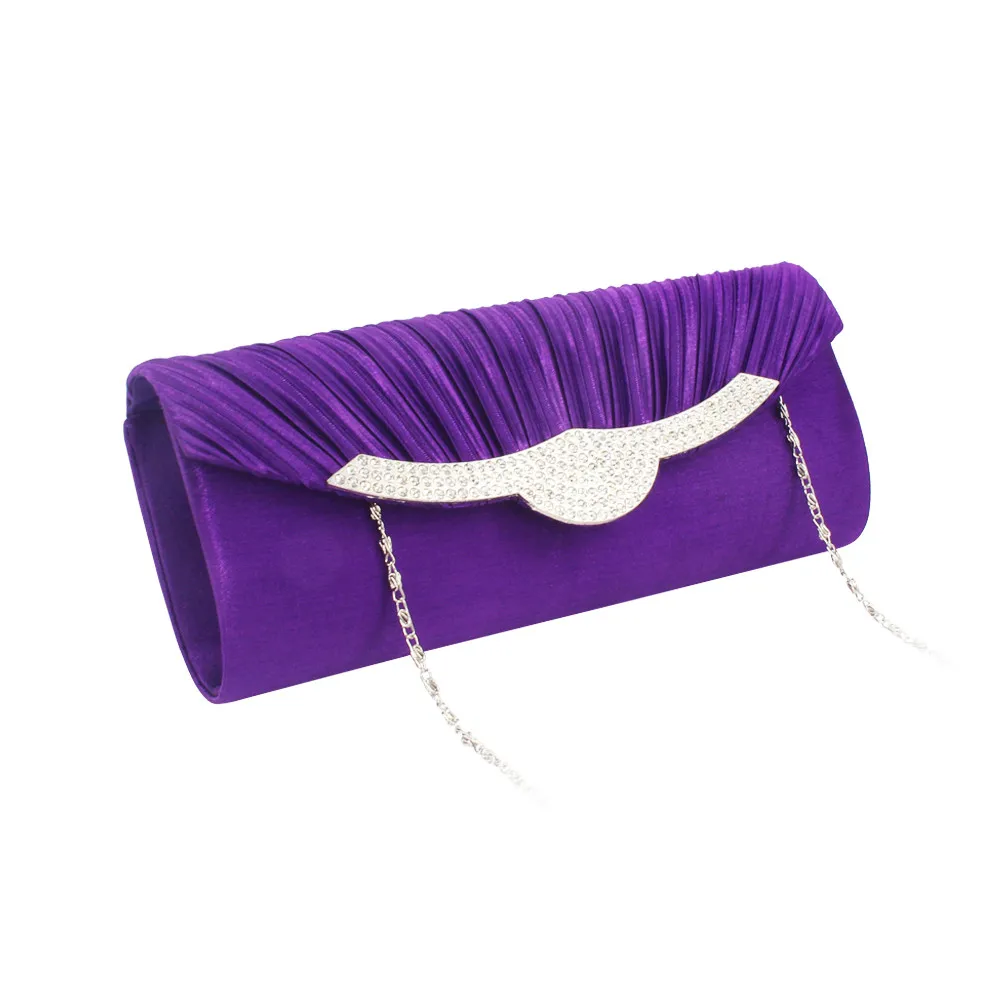 Новые модные женские однотонные вечерние сумочки с вышивкой и рюшами, вечерняя сумочка на цепочке для телефона от известного бренда Borsa a trakolla da donna#30
