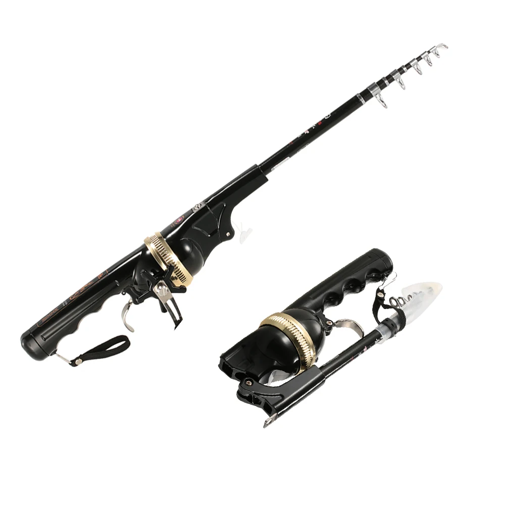 158cm Foldable Fishing Rod Reel Combo Mini Telescopic Carbon Fiber