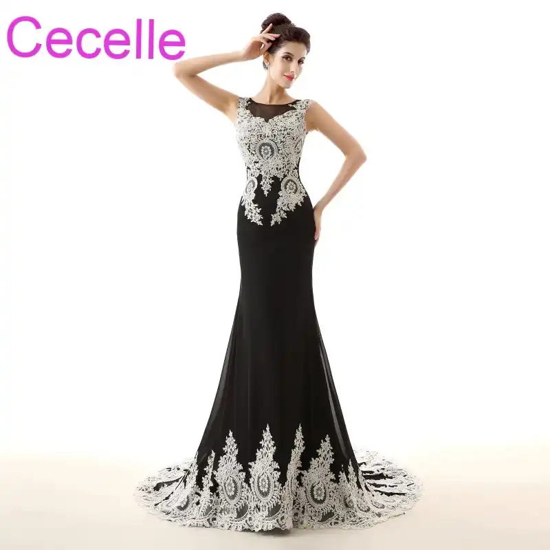 black silver evening gowns