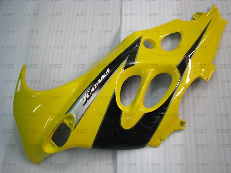 GSX 750 1998 2006 обтекатель Katana GSX750 1999 обтекатели 2001 желто черный