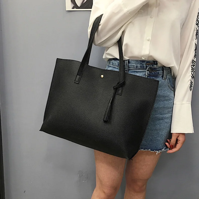 

Hot Selling Fringe Handbags Shoulder Bag PU Large Capacity Ladies Handbags Bags -B5