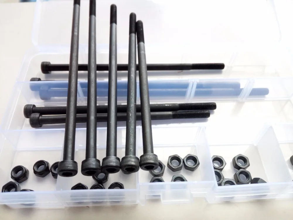 35pcs M5 Allen Extra Long Screws Hex Nuts Locking Nut Special Screw