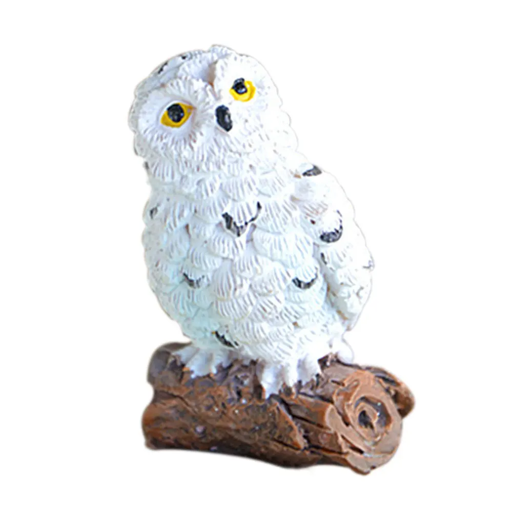 

Outdoor Simulation Mini Patio Cute Home Micro Landscape Garden Decoration Miniature Craft Bonsai Resin Imitation Owl Gifts DIY