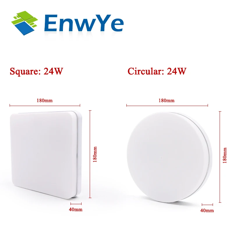  EnwYe Square / Circular ceiling light AC 85-265V led lamp 18W 24W 36W 48W LED Panel Light Surface M - 32987244317