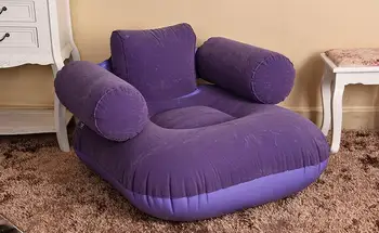 

Fashion pvc flocking inflatable beanbag single sofa , air bean bag living room sofa chair