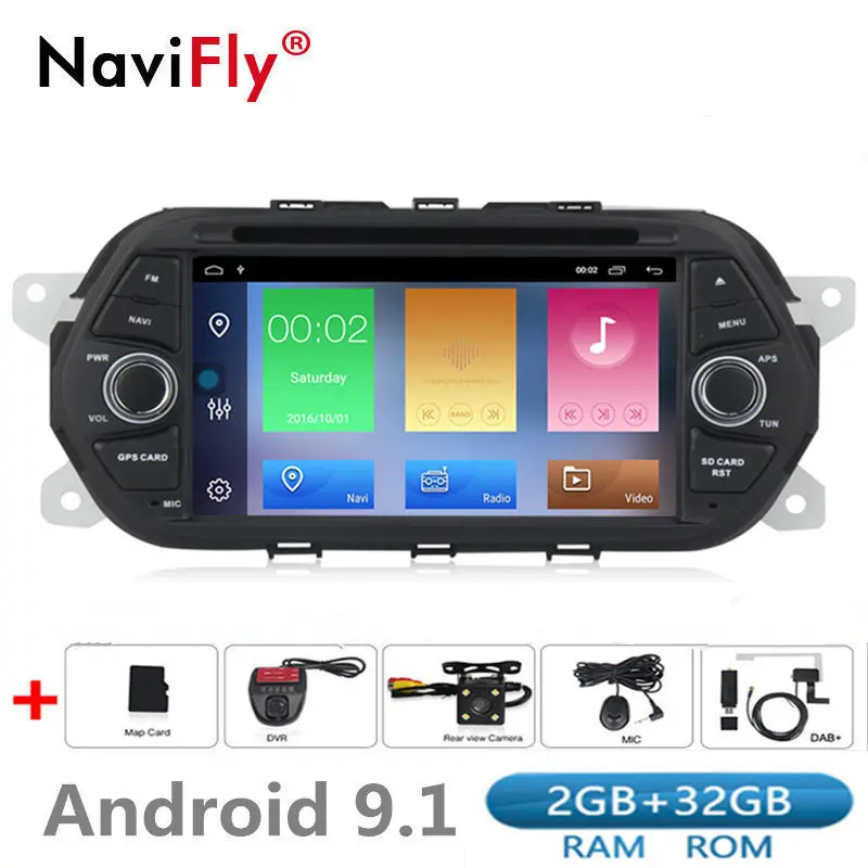 

2+32G Android 9.1 Car dvd player radio GPS Navigation for Fiat Tipo Egea 2015 2016 2017 2018 Audio FM WIFI RDS BT USB SD Canbus