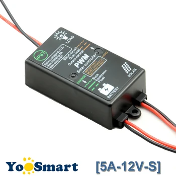 

5A Solar Charge Controller Waterproof 12V Solar Lighting Controller Load on 12 hours during night from Dawn for Solar Light LED