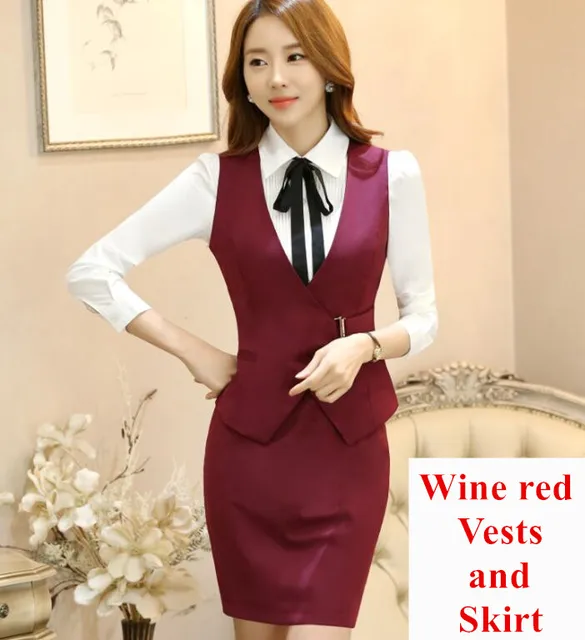 Autumn professional vest women OL fashion elegant V neck slim vest coat