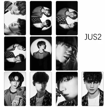 

10Pcs/Set GOT7 JUS2 Album Crystal Card Sticker Focus HD Photocard Sticker Photo Stikcy Card