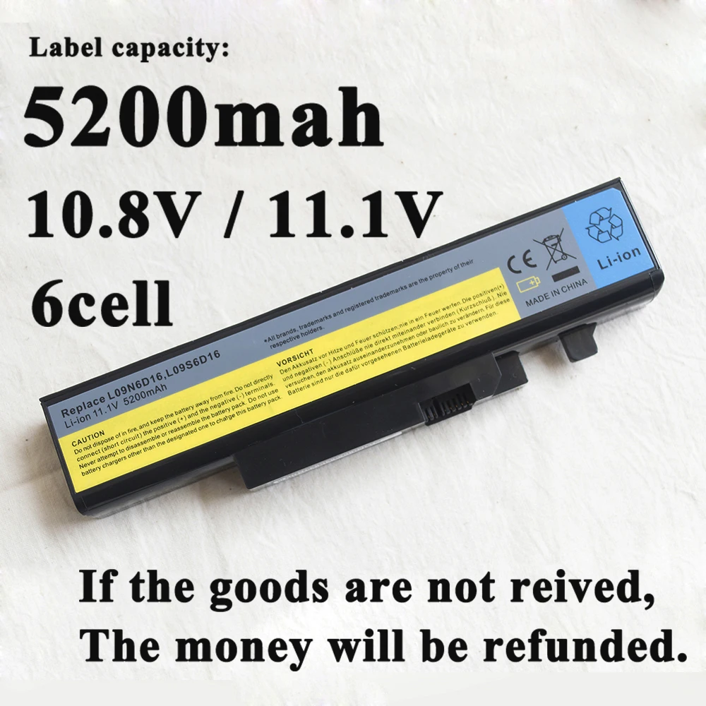 Сменный аккумулятор для ноутбука LENOVO L09N6D16 L09S6D16 L10L6Y01 1 L10S6Y01 IdeaPad Y460 Y560 B560 Y560A Y560P |