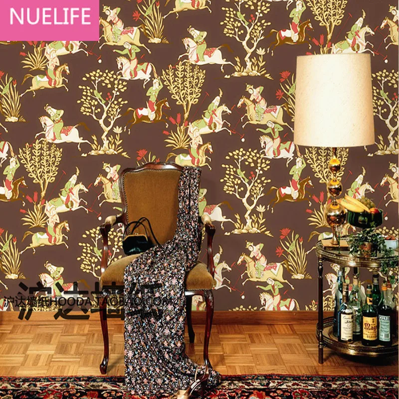 

0.53x10m Personalized creative riding pattern wallpaper living room bedroom wedding room shop decoration wallpaper