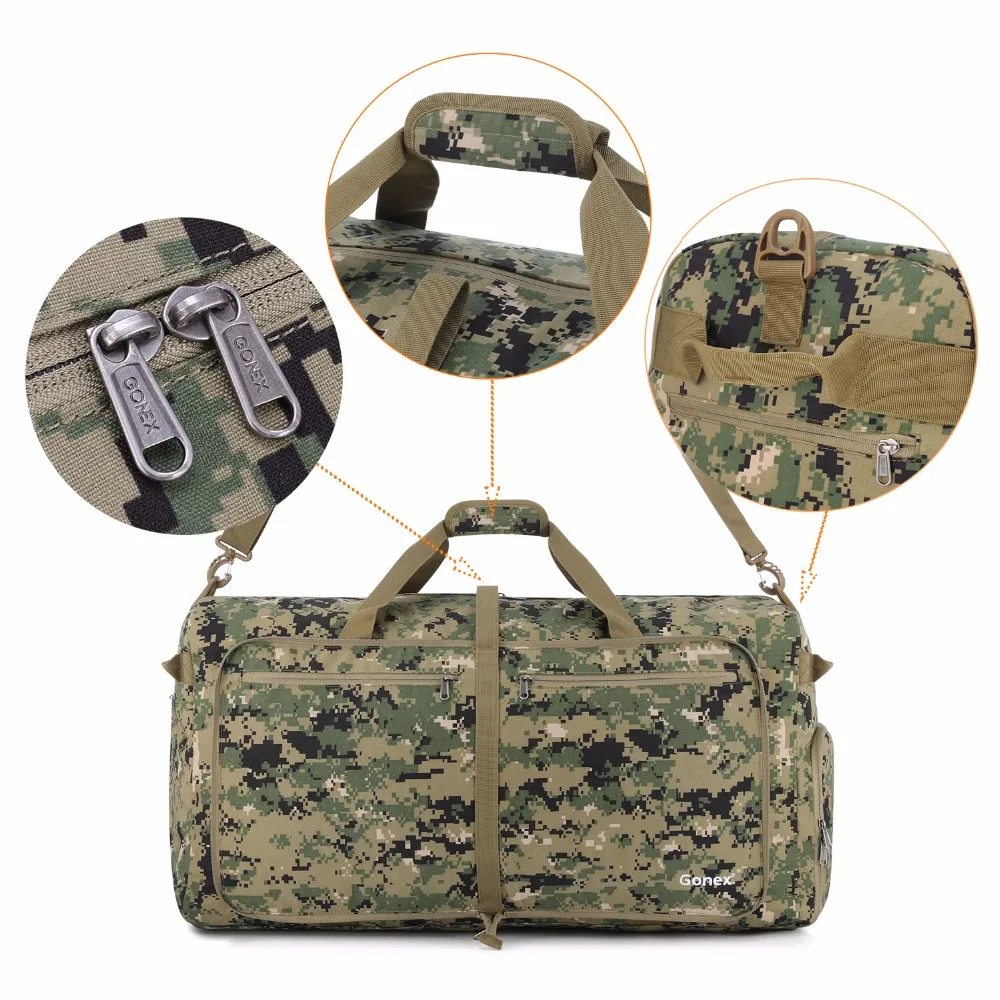 Gonex 100L Cordura Дорожная Спортивная сумка складная для багажа удобная на плечо