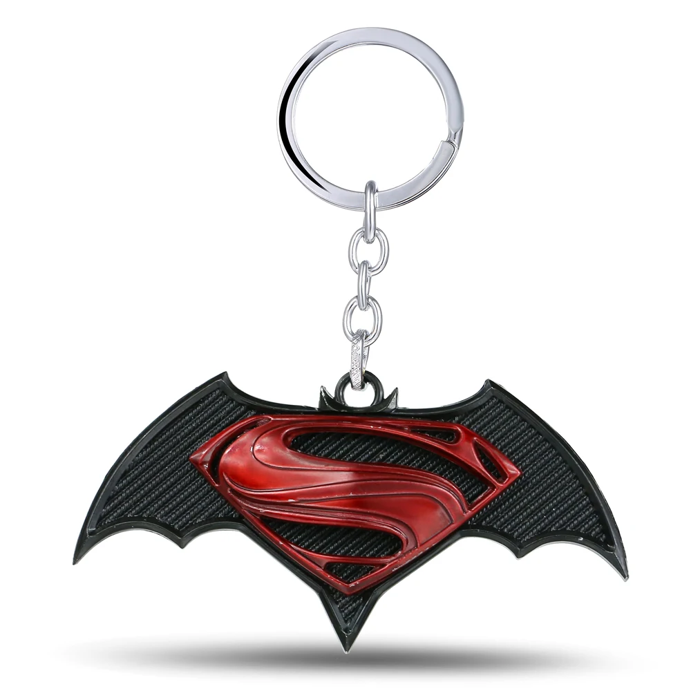 

New The Avengers Batman Superman Key Chain Super hero Pendant Keychain figure Style Metal Keyring for fans