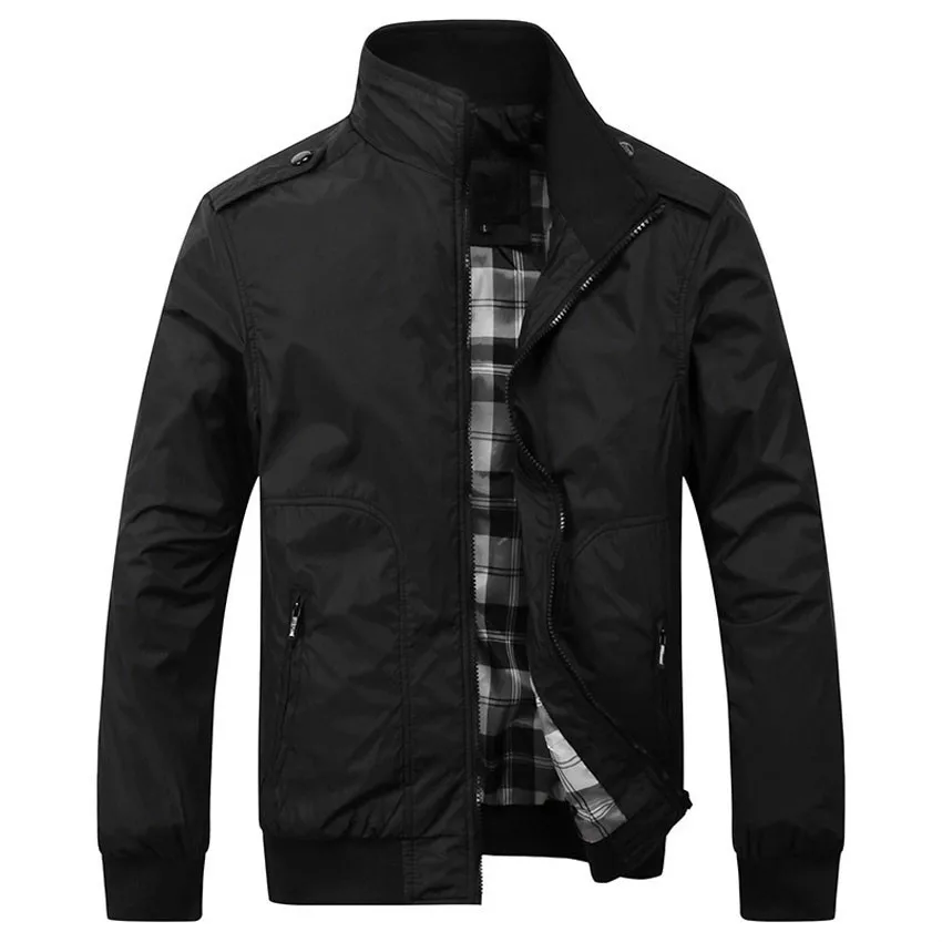 Men's Business Polos jacket men Solid Fit Military Coats Male Fashion