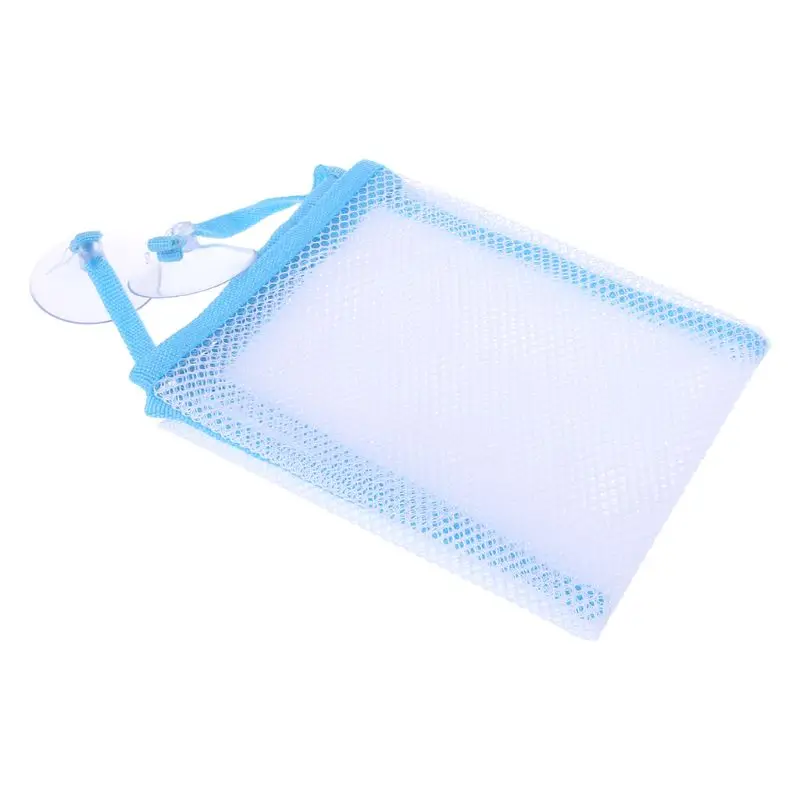 Baby Nursing Storage Bag Mesh Hanging Suction Cup Bathroom Bathtub