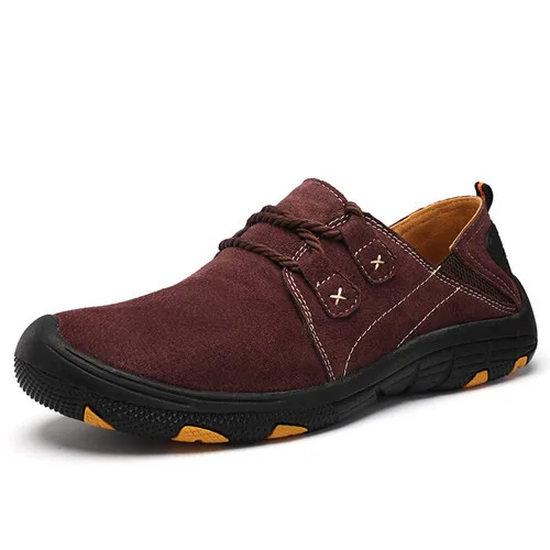 MAISMODA, Мужская Уличная походная обувь, дышащая, нескользящая, для кемпинга, альпинизма, спорта, треккинга, кроссовки, обувь для альпинизма, YL369 - Цвет: Wine red