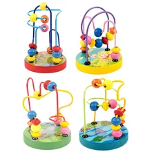 Lantiger детский скатыватель бусин игрушка-лабиринт на подставке головоломка игрушка деревянный Пальчиковый Лабиринт Дерево Ранние развивающие Игрушки для маленьких детей Детская игрушка