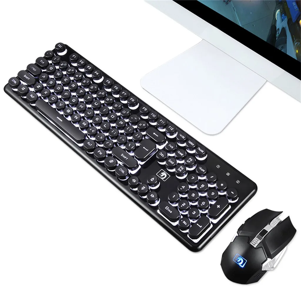 Клавиатура и мышь набор перезаряжаемая Беспроводная механическая клавиатура и мышь игровой набор комбинированный стандарт можно заряжать домашние ноутбуки