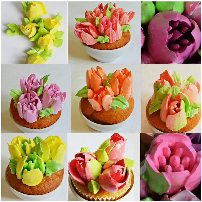 9 шт. насадки для выпечки капкейков|pastry tubes|russian tuliprussian tulip nozzles |