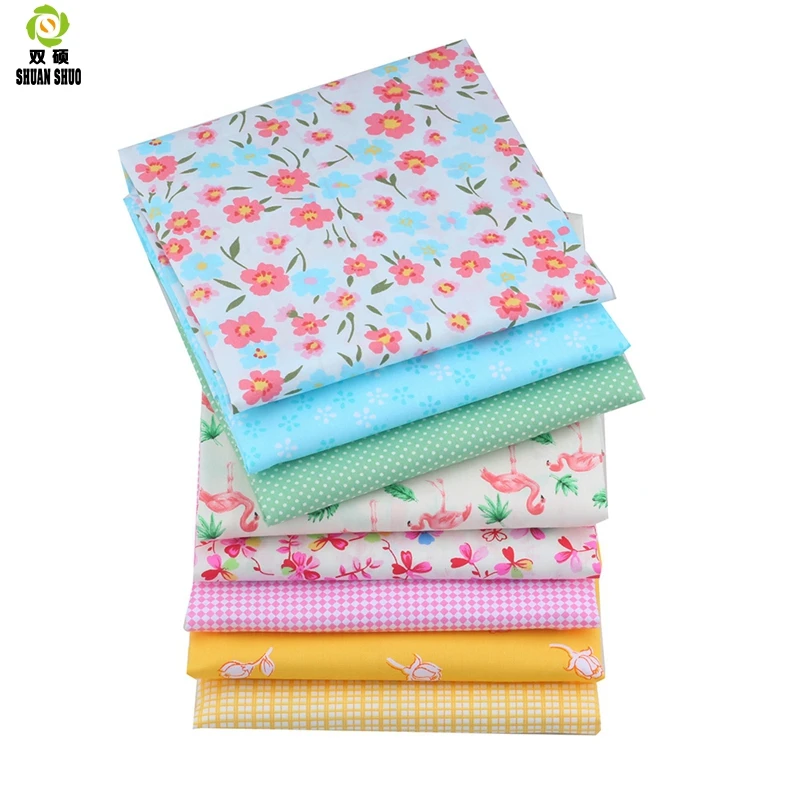 

Shuanshuo New Color Fabric Patchwork Tissue Cloth Of Handmade DIY Quilting Sewing Baby&Children Sheets Dress 40*50cm 8pcs/lot