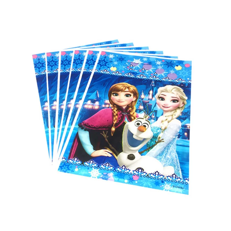 6 шт Disney Frozen Queen Elsa тема пластиковый мешок Loot сумка для Sanck Конфеты Ювелирные