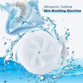 

Mini USB Laundry Machine Ultrasonic Turbine Washing Cleaner for Home Travel Outdoor HY99
