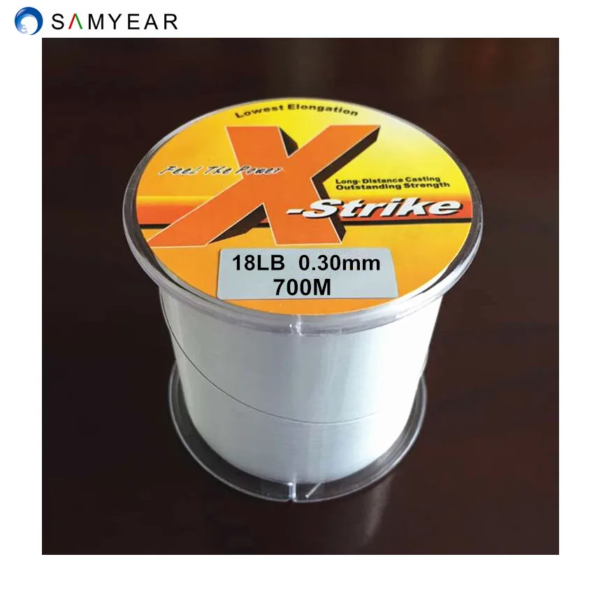 

Free Shipping SAMYEAR Brand Fishing Tackle Long Line Nylon Fishing Line Good Quality Monofilament 18LB 700M
