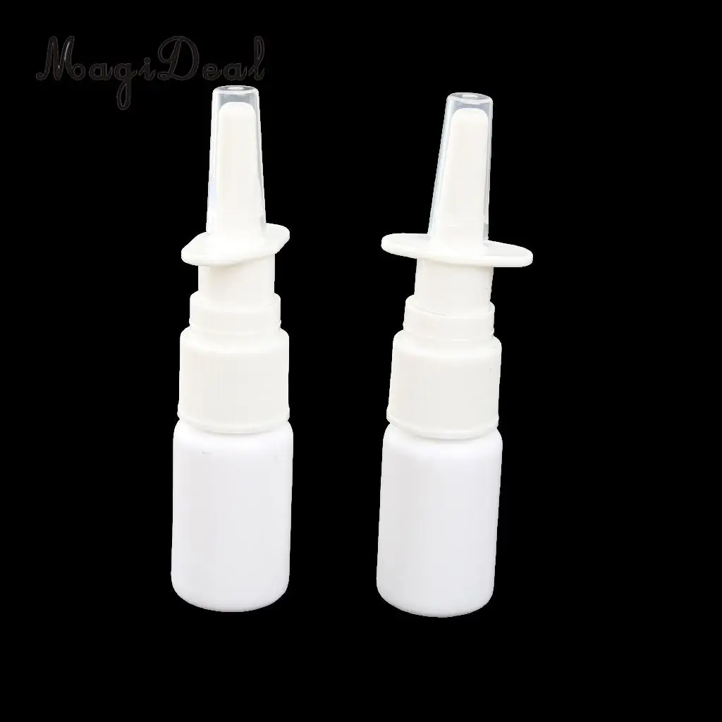 MagiDeal Empty Plastic Nasal Fine Mist Spray Bottle Pump Sprayer with Cap-White  Cosmetic Nose Spray Bottle