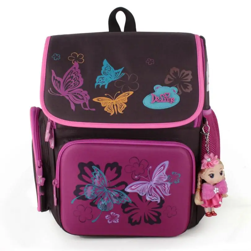 

2017 New Delune Authentic School Bag Backpacks Bear Printing Schoolbags for Girls Boys Durable Backpack for Primary Students