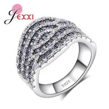 

Wedding Rings for Women Girls Full Clear Cubic Zirconia Charms Ring Female Jewelry Anillos Anel Sale Bijoux Femme