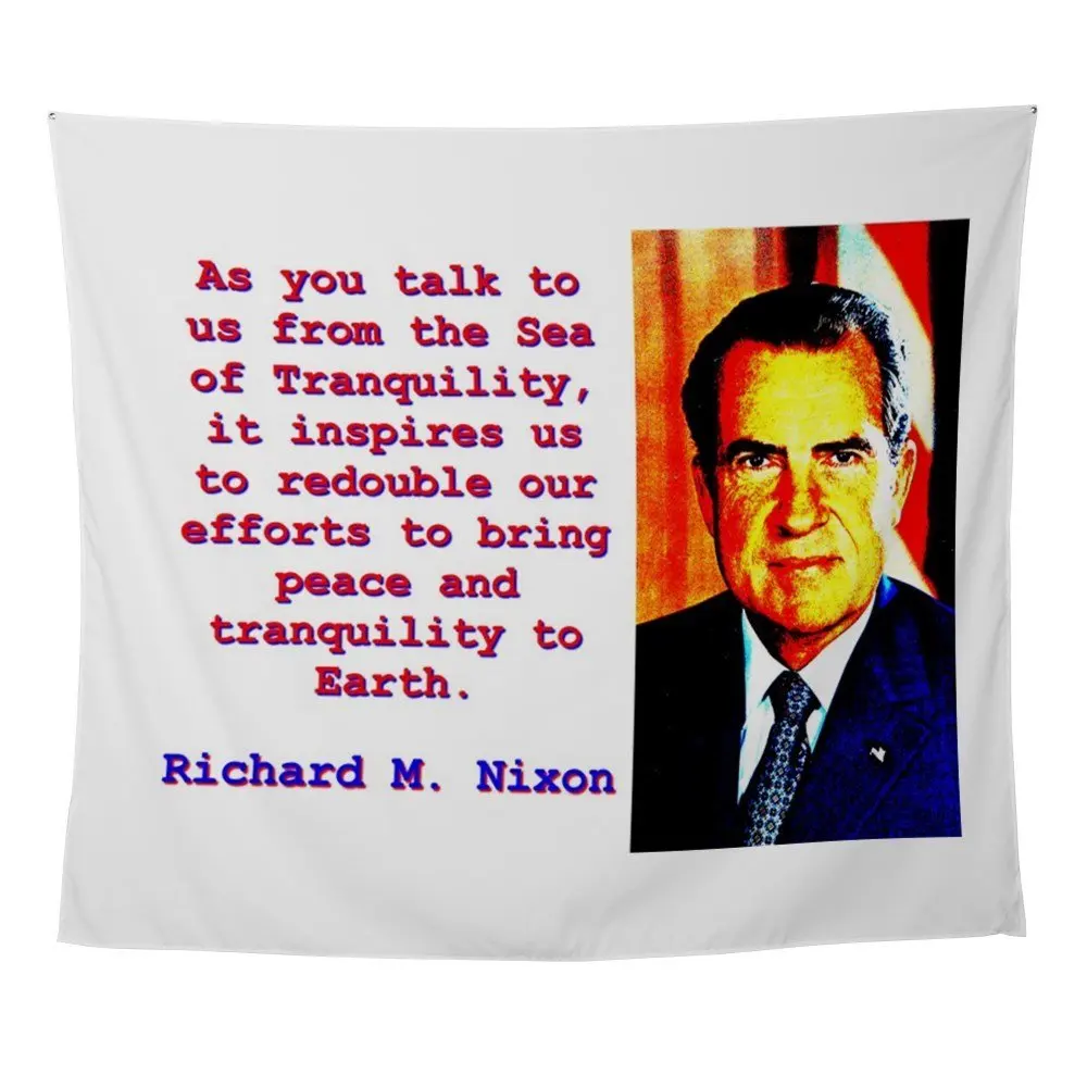 

As You Talk To Us Richard Nixon Wall Tapestry Sandy Beach Picnic Throw Rug Blanket Camping Tent Travel Sleeping Pad
