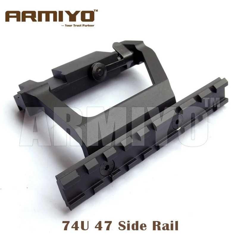 

Armiyo 74U 47 Side Rail Quick Install Detach Mount Rack Base Lock Red Dot Optics Scope 20mm Rail Hunting Paintball Accessories