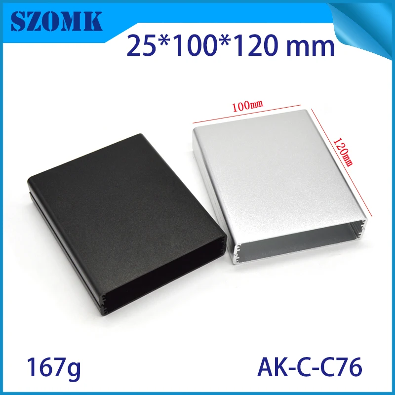 Szomk Custom Diy Extruded Aluminum Heat Sink Enclosure for inverter relay GPS tracker aluminum box audio display junction box (1)