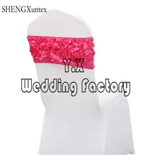 Цена атласная Розетка лайкра спандекс стул полоса \ стул створки для украшение для стула