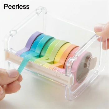 

Peerless Stationery Masking Washi Tape Storage Organizer Cutter Dispenser Office