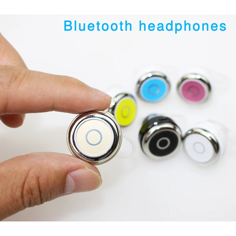 

Fashion Mini Bluetooth Earphone wireless CSR4.0 Headphone to ear Headset stereo Earpiece headset handfree call Free Shipping