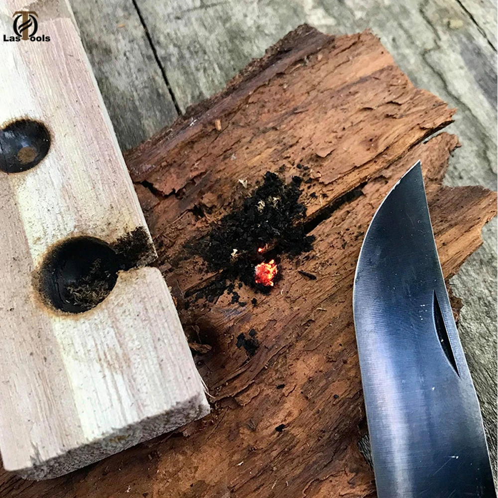 

Bow Drill Kit Fire Starter Primitive Wood Survival Practice Friction Fire Tool Scout Outdoor Activity Kits Camping Tool EDC Toy