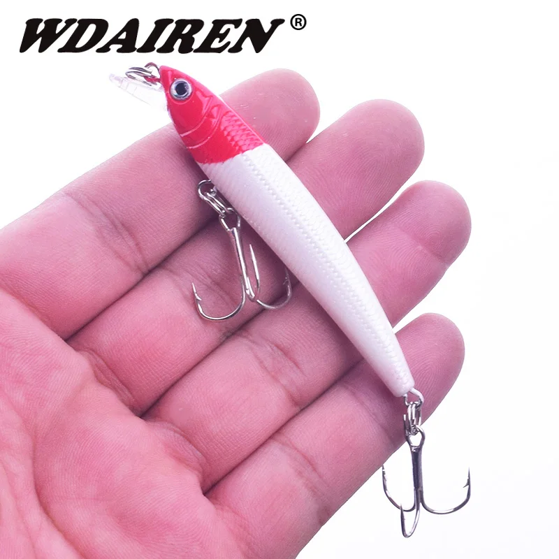 1 шт. Minnow приманки для ловли рыбы 75 мм 5 г TopWater искусственная наживка рыбалки