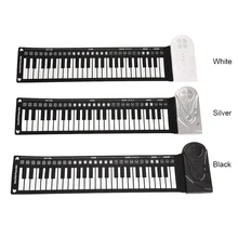 Портативная Гибкая цифровая клавиатура пианино 49 клавиш мелодии ритмы электронные рулонные пианино игрушки C55K