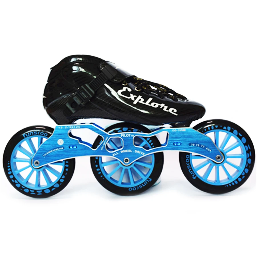 ISPORTS سرعة حذاء تزلج بعجلات ألياف الكربون المنافسة تزلج 3*125 مللي متر الشارع سباق التزلج Patines للأطفال الكبار SH56 ISPORTS سرعة حذاء تزلج بعجلات ألياف الكربون المنافسة تزلج 3*125 مللي متر الشارع سباق التزلج Patines للأطفال الكبار SH56