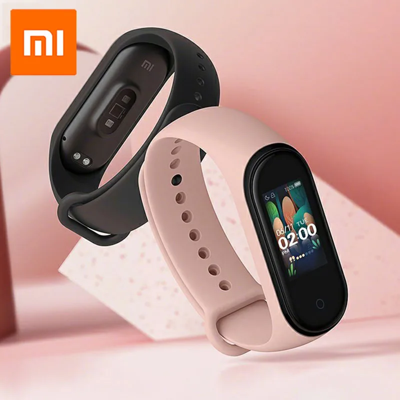 Глобальная версия Xiaomi mi Band 4 Smart mi Band 4 фитнес-трекер для измерения сердечного ритма браслет AMOLED цветной сенсорный экран водонепроницаемый браслет