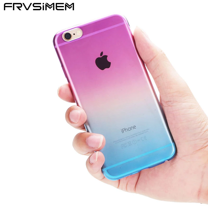 FRVSIMEM Gradual Change Transparent Gradient Color Soft