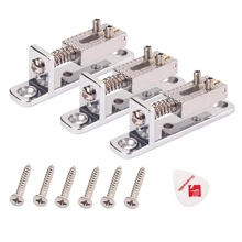 3pcs Guitar Trem Tremolo Saddles Bridge w/ Screw & Pick Plectrum for Fender ST TL Guitar Accessories fender tremolo arm fender® deluxe locking tremolo chrome
