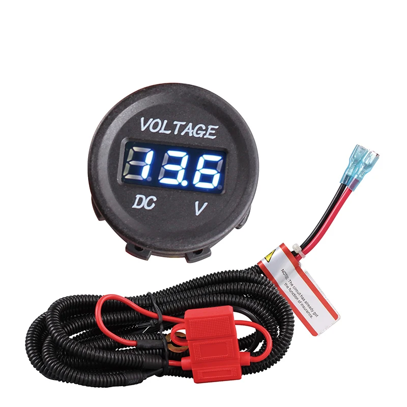 SeaForce 1 Set Blue LED Voltmeter Car Cigarette Lighter With High