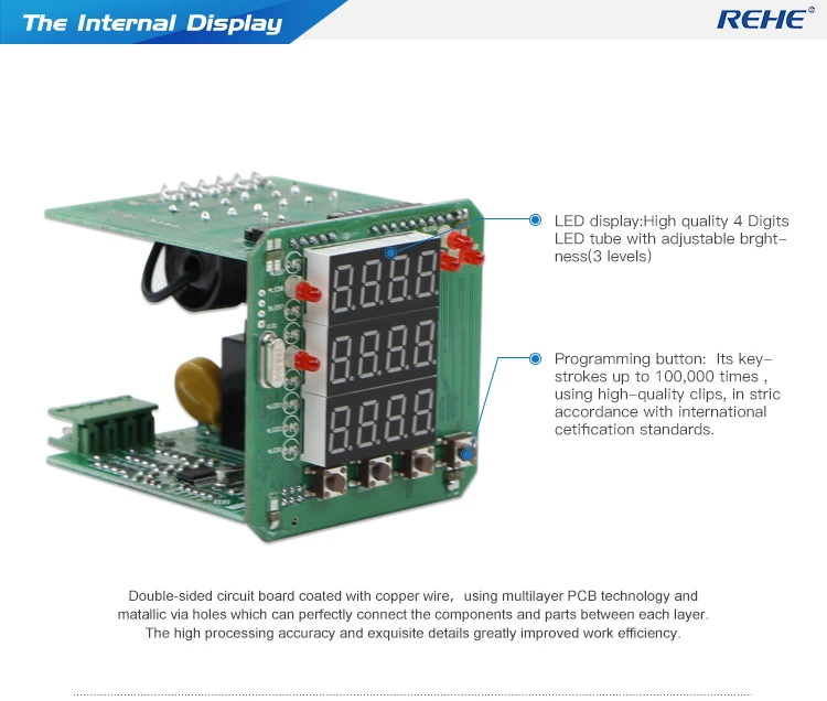 REHE RH-3UIF73 80*80 мм трехфазный цифровой комбинированный измеритель светодиодный